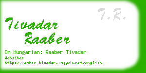 tivadar raaber business card